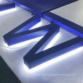 Custom led lighting 3d letter stainless steel led backlit letters business logo sign